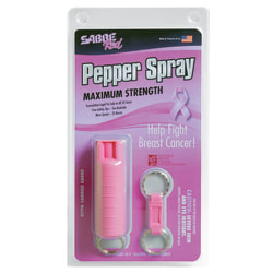 SABRE Pepper Spray Key Chain, Pink