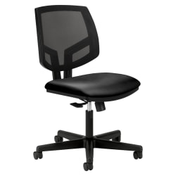 HON® Volt Mesh Bonded Leather Mid-Back Task Chair, Black