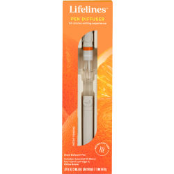 Lifelines Pen Diffuser, With 4-Scent Cartridge, Fine Point, 1.0 mm, Orange Barrel, Black Ink, Citrus Grove