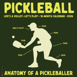 2026 Willow Creek Press Monthly Wall Calendar, 12" x 12", Pickleball, January To December, 52372