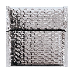 Partners Brand Silver Glamour Bubble Mailers 7" x 6 3/4", Pack of 72