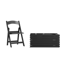 Flash Furniture Hercules Folding Chair - Resin- 8 Pack 800LB Weight Capacity Event Chair, Black