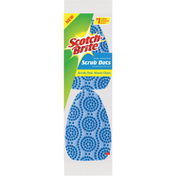 Scotch-Brite® Scrub Dots Microfiber Dishwand Refill, 3-1/2" x 4-2/5", Light Blue/Dark Blue, Pack of 2