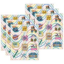 Carson Dellosa Education Happily Ever Elementary Retro Remix Motivators Motivational Stickers, 72 Per Pack, Set Of 6 Packs