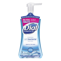 Dial® Complete® Antibacterial Foam Hand Soap, Springwater Scent, 7.5 Oz, Carton Of 8 Bottles