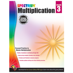 Carson-Dellosa Spectrum Math Workbook, Multiplication, Grade 3