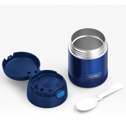 Thermos FUNtainer Stainless Steel Food Jar 10Oz - Food Storage - Dishwasher Safe - Navy Blue - Stainless Steel Body