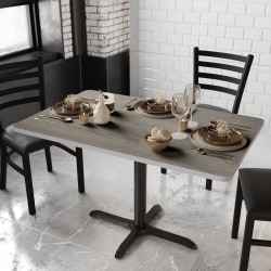 Flash Furniture Rectangular Table Top With Reversible Laminate Top, 30" x 48", White/Gray