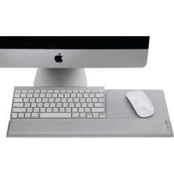 Rain Design mRest Wrist Rest & Mouse Pad - Silver - Gel-filled wrist rest with lycra material offers superior comfort
