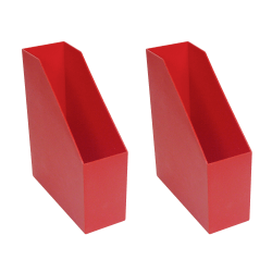 Romanoff Products Vertical Magazine Files, 11-1/2"H x 3-1/2"W x 9-1/2"D, Red, Pack Of 2 Files