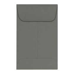 LUX Coin Envelopes, #1, Gummed Seal, Smoke, Pack Of 1,000