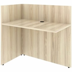 Lorell Essentials Reception Return,, 41.5"H x 42"W x 24"D, Modern Elm, 66326