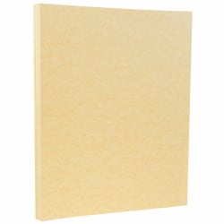 JAM Paper® Card Stock, Antique Gold Parchment, Letter (8.5" x 11"), 65 Lb, Pack Of 100