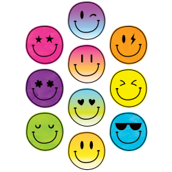 Teacher Created Resources Accents, Brights 4Ever Smiley Faces, Multicolor, Pack Of 30 Accents