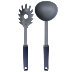 Oster Bluemarine 2-Piece Ladle And Pasta Server Utensil Set, Navy Blue