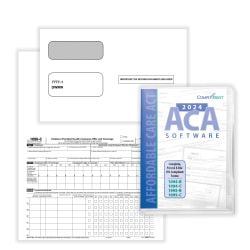 ComplyRight® 1095-C Tax Forms Set, Employer-Provided Health Insurance Offer And Coverage Forms, With Envelopes And ACA Software, Laser, 8-1/2" x 11", Set For 100 Employees