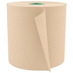 Highmark® ECO 1-Ply Paper Towels, 100% Recycled, Natural, 1050' Per Roll, Pack Of 6 Rolls