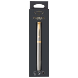 Parker® IM Rollerball Pen, Fine Point, 0.5 mm, Black/Gold Barrel, Black Ink