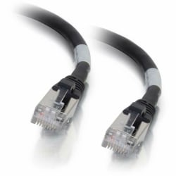 C2G 10ft Cat6a Snagless Shielded (STP) Ethernet Cable - Cat6a Network Patch Cable - Black - Category 6a for Network Device - RJ-45 Male - RJ-45 Male - Shielded - 10GBase-T - 10ft - Black