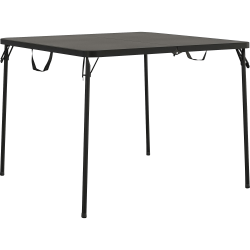 Cosco XL Fold-in-Half Card Table - Four Leg Base - 4 Legs x 38.50" Table Top Width x 38.50" Table Top Depth - 29.50" Height - Black - 1 Each
