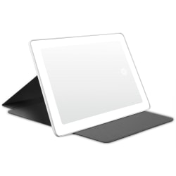 Conair® Glass Rechargeable Tablet Mirror With Cover And Stand, 9-11/16"H x 7-1/16"W x 1"D, White