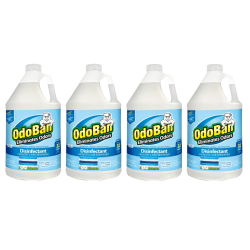 OdoBan Odor Eliminator Disinfectant Concentrate, Fresh Linen Scent, 128 Oz, Case Of 4 Bottles