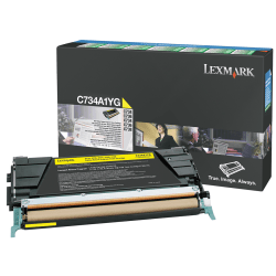 Lexmark™ C734A1YG Yellow Return Toner Cartridge