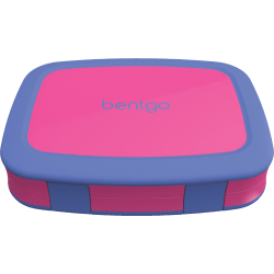 Bentgo Kids Brights Lunch Box, 2"H x 6-1/2"W x 8-1/2"D, Fuchsia