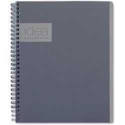 TOPS® Idea Collective Twin Wirebound Professional Notebook, 6" x 9 1/2", Gray