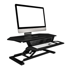 VersaDesk UltraLite Sit-to-Stand Electric Height-Adjustable Desk Riser, 36" x 24", Black