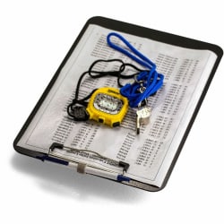 Officemate 83075 Plastic Clipboard Letter Size, Low Profile Clip with Pen Holder - 11" x 8 1/2" Sheet Size - Plastic - Black - 1 Each