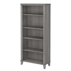 Bush Business Furniture Somerset 66"H 5-Shelf Bookcase, Platinum Gray, Standard Delivery