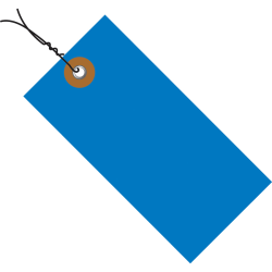 Tyvek® Prewired Shipping Tags, #8, 6 1/4" x 3 1/8", Blue, Box Of 100
