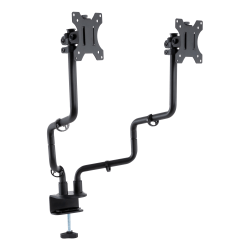 Allsop® Dual-Monitor Arm for up to 32" Monitors, 24-1/2" to 18-1/2"H x 33"W x 19"D, Black