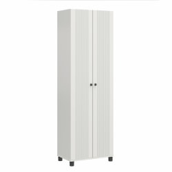 Systembuild Evolution Kendall Fluted 24"W 2-Door Storage Cabinet, White