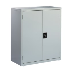 Lorell® Fortress Series 18"D Steel Storage Cabinet, Fully Assembled, 3-Shelf, Light Gray