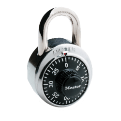 Master Lock® Combination Padlock, Black/Chrome