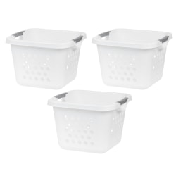 Iris Hamper, 32 Qt, White, Pack Of 3 Hampers