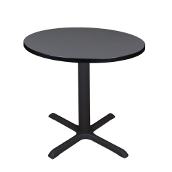 Regency Cain Round X-Base Breakroom Table, 29"H x 30"W x 30"D, Gray/Beige, TB30RNDGY