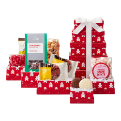 Hickory Farms - Jolly Gingerbread Treat Tower - 9 items
