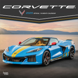 2025 BrownTrout Corvette OFFICIAL Monthly Plastic-Free Square Wall Calendar, 12" x 12", Cars and Trucks, January to December 2025, 9781975479770