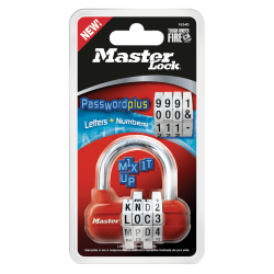 Master Lock® Password Plus™ Combination Padlock, Assorted Colors (No Color Choice)