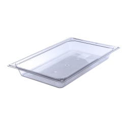 StorPlus Full-Size Plastic Food Pans, 2 1/2"H x 12 3/4"W x 20 3/4"D, Clear, Pack Of 6