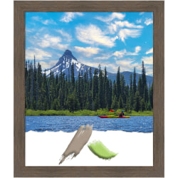 Amanti Art Hardwood Mocha Picture Frame, 23" x 27", Matted For 20" x 24"