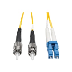 Eaton Tripp Lite Series Duplex Singlemode 9/125 Fiber Plenum Rated Patch Cable (LC/ST), 5M (16 ft.) - Patch cable - LC single-mode (M) to ST single-mode (M) - 5 m - fiber optic - duplex - 9 / 125 micron - plenum, riser - yellow