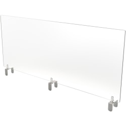 Ghent Partition Extender, 24"H x 48"W, Frosted