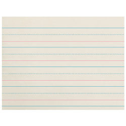 Zaner-Bloser™ Newsprint Handwriting Paper, Dotted Midline, 8" x 10-1/2", 500 Sheets Per Pack, Case Of 3 Packs