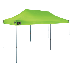 Ergodyne SHAX 6004 Heavy Duty Pop-Up Tent, 10' x 20', Lime, Total Qty 1