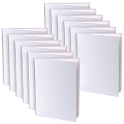 Ashley Young Authors Blank Hardcover Book, 5" x 4" Portrait, 14 Sheets/28 Pages, White Pages, Pack Of 12