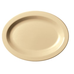 Cambro Camwear Plastic Oval Dinnerware Plates, 12", Beige, Pack Of 24 Plates